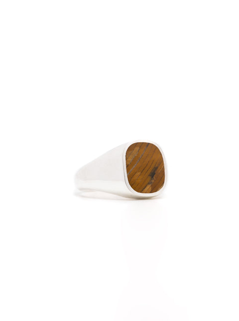 Petrified Sequoia Signet Ring