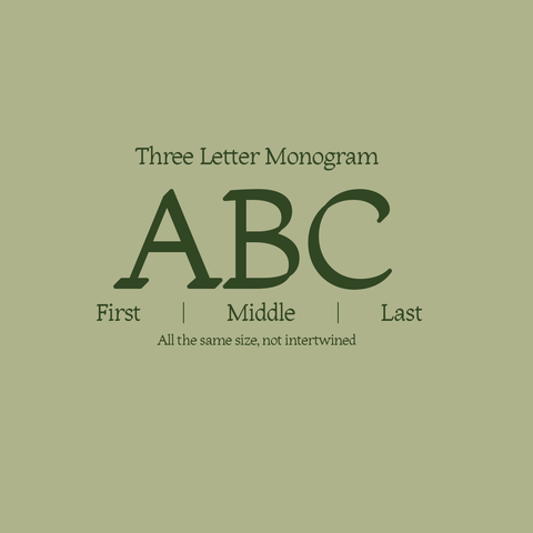 Monogram Signet - 14k & 18k Solid Gold, Platinum