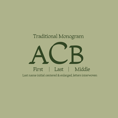 Monogram Signet - 14k & 18k Solid Gold, Platinum