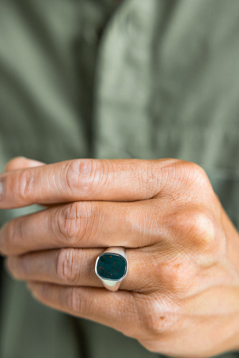 Bloodstone Signet Ring