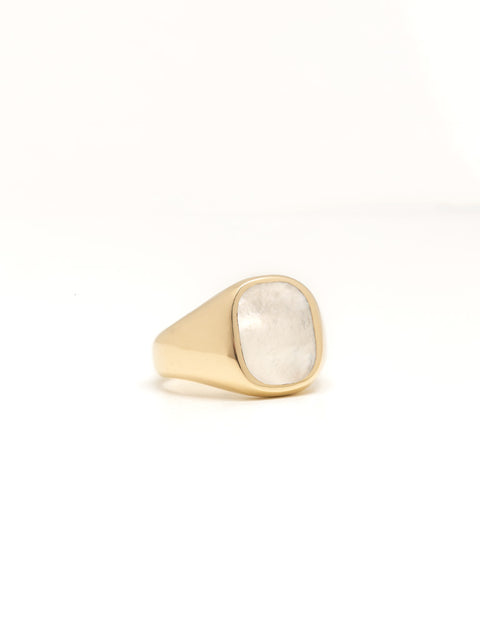 Mother of Pearl Signet Ring