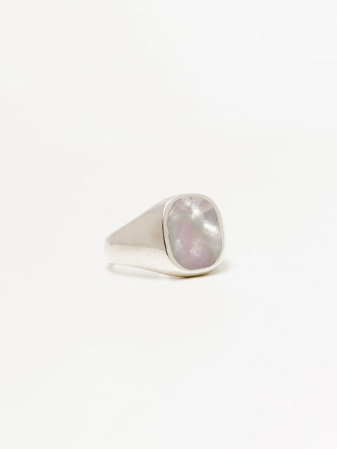 Mother of Pearl Signet Ring