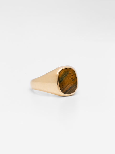 Tigers Eye Signet Ring