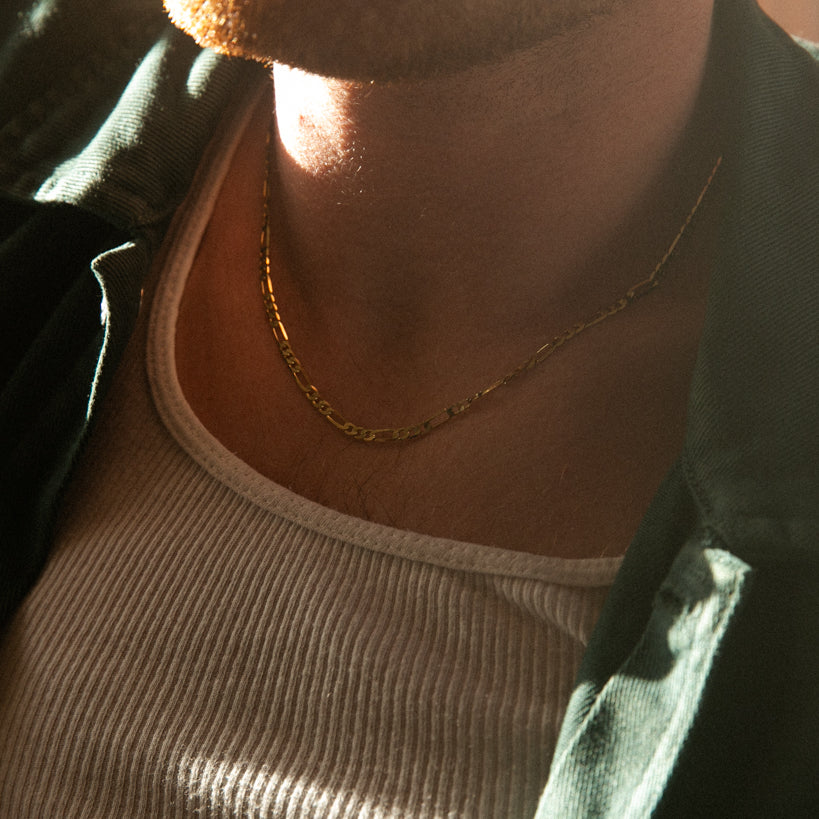 The Bloedstone Figaro 14k Yellow Gold