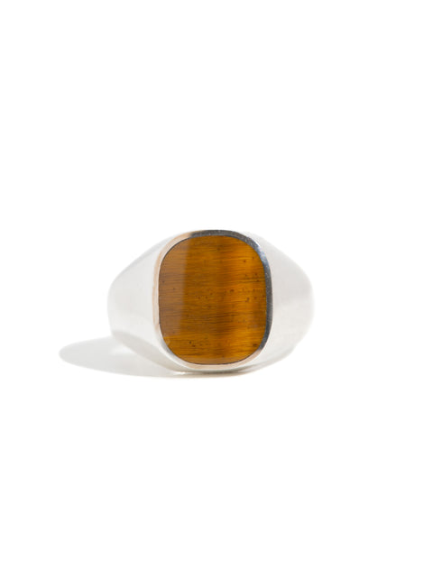 Tigers Eye in Silver - Size 6 1/4