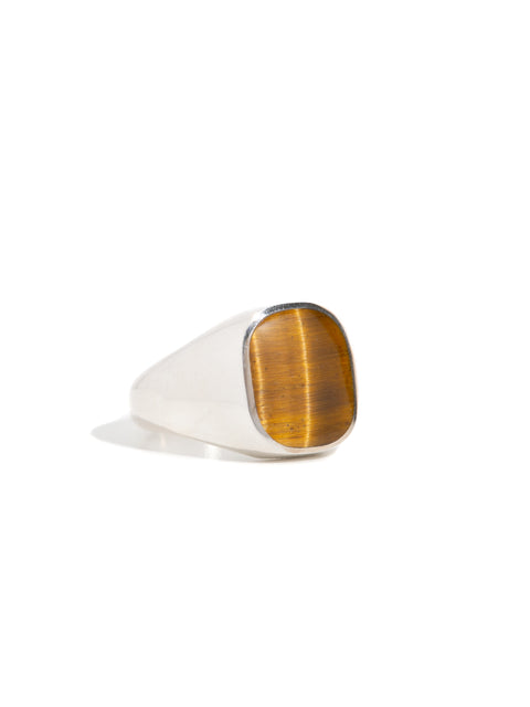 Tigers Eye in Silver - Size 6 1/4