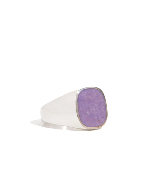 Lavender Jade in Silver - Size 6 1/2