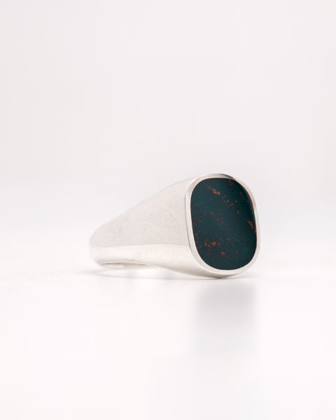 Bloodstone in Silver - Size 9