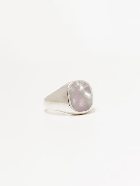 Mother of Pearl in Silver - Size 8