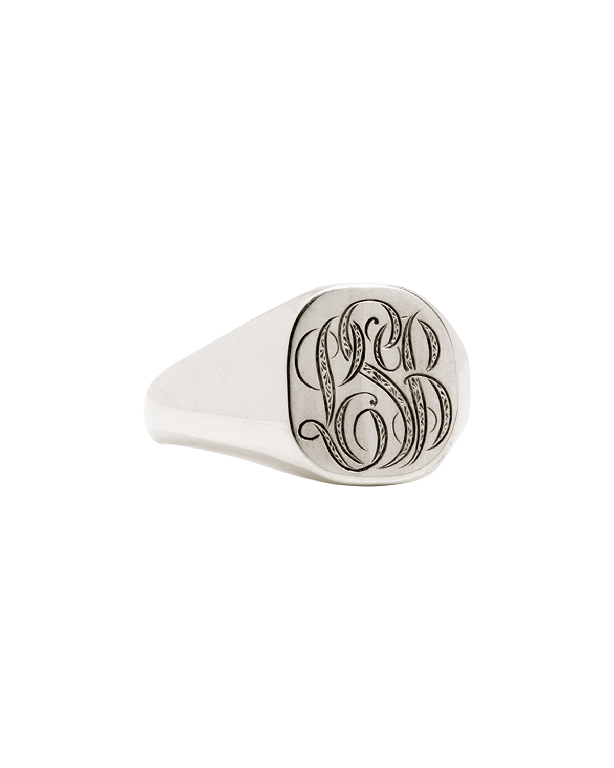 Monogram Signet - Silver & Platinum
