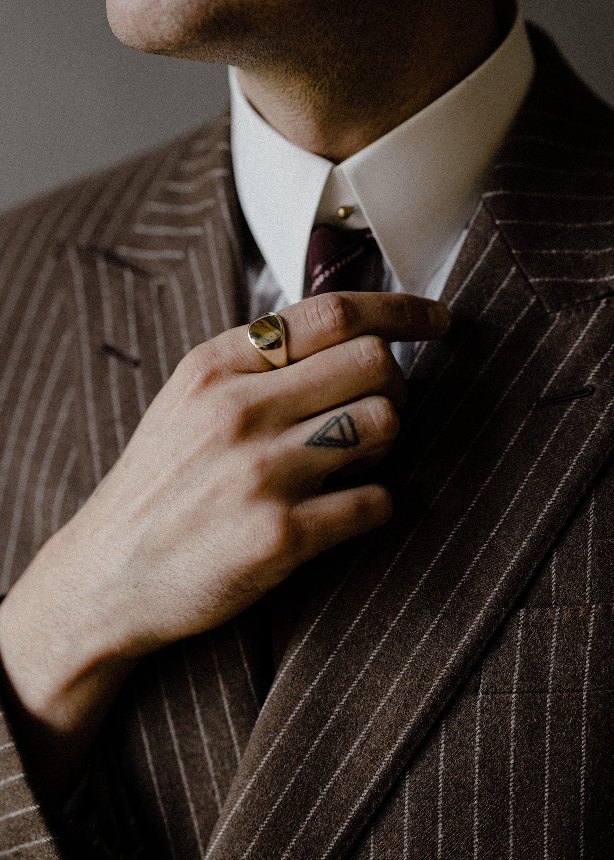 Tigers Eye Signet Ring