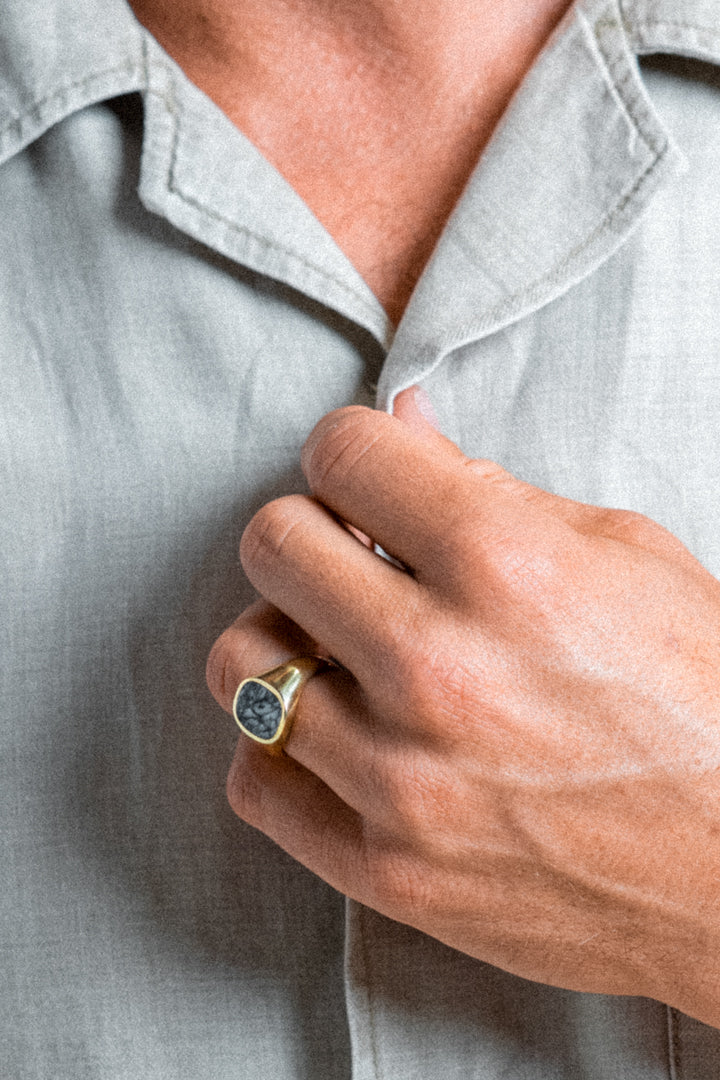 14k signet store ring mens