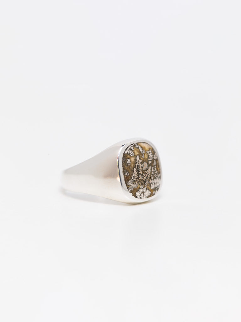 Signet Ring with Custom Stone Sterling Silver