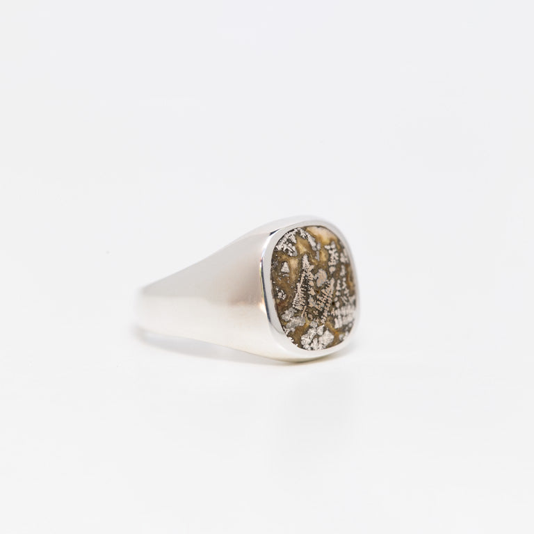 Signet Ring with Custom Stone Sterling Silver