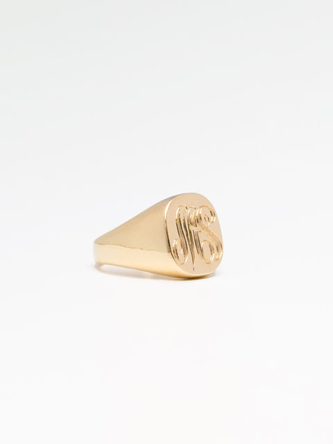 Monogram Signet - 14k Solid Gold